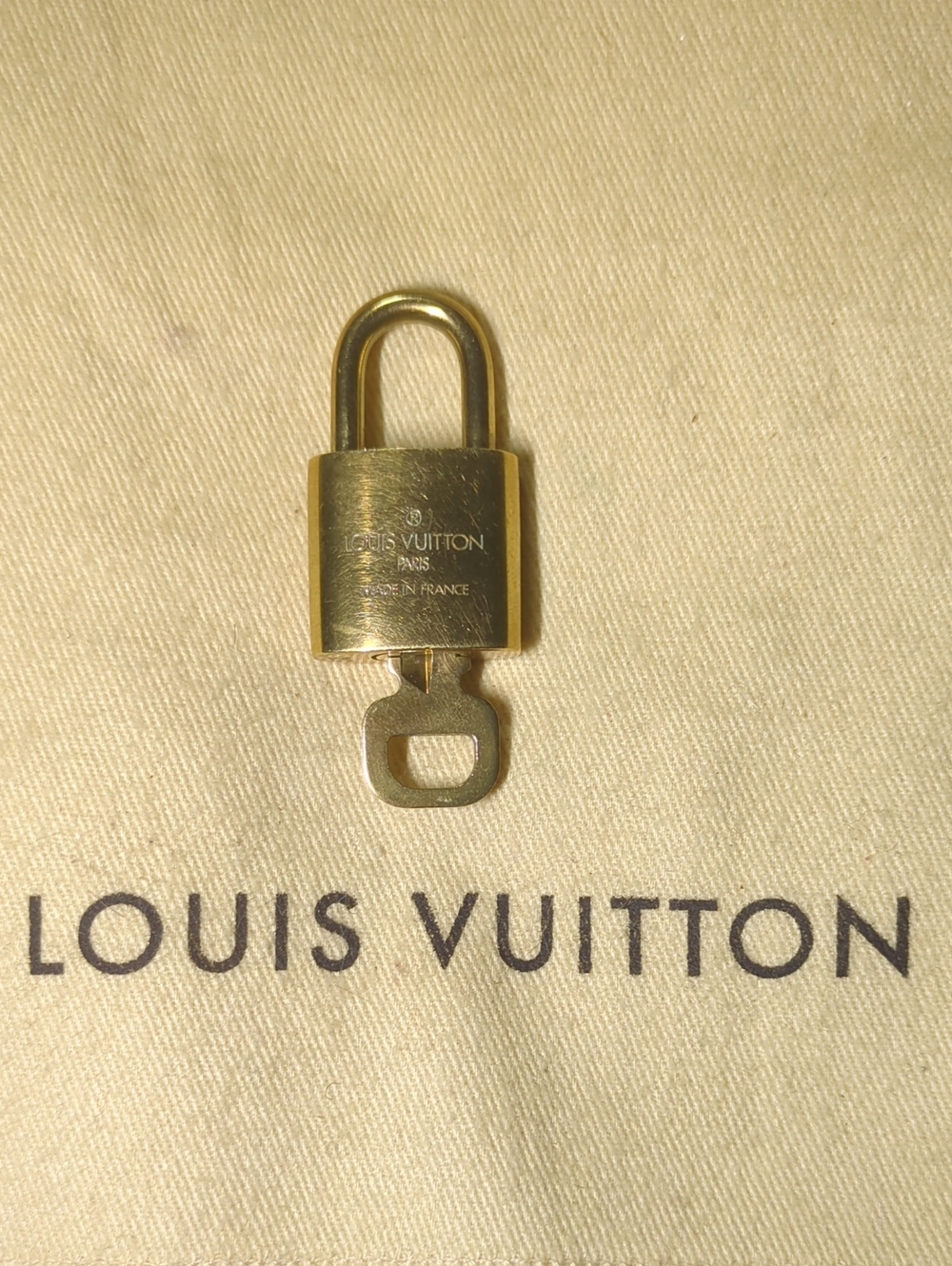 Vintage Louis Vuitton Gold Padlock with Key 1970's-1980's Era NOW ONLY $90 - Picture 4 of 5